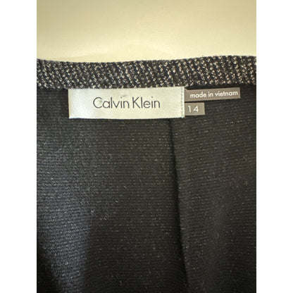Calvin Klein Charcoal Grey High-Waist Skirt Size 14