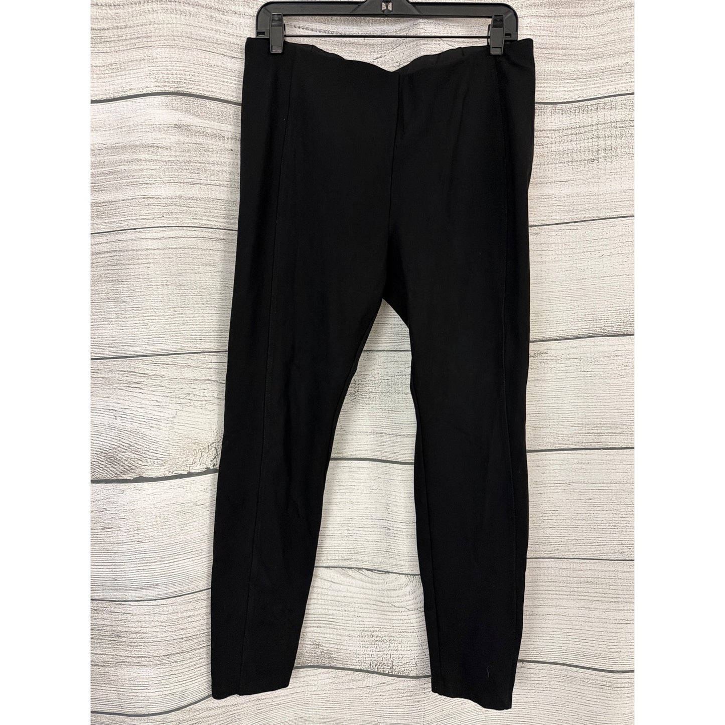 Elie Tahari Black Slim Fit Pull-On Pants Size L