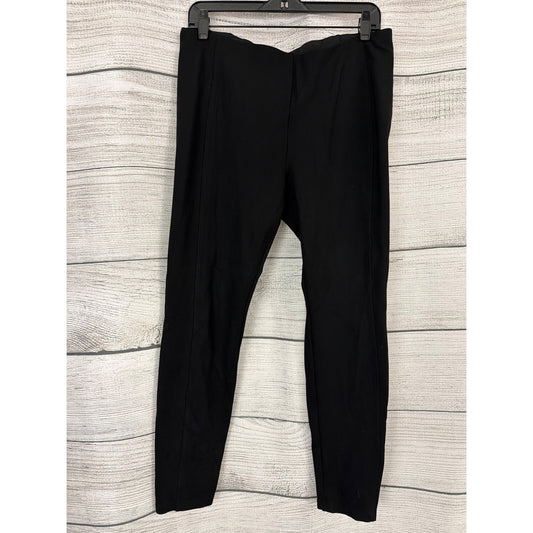 Elie Tahari Black Slim Fit Pull-On Pants Size L