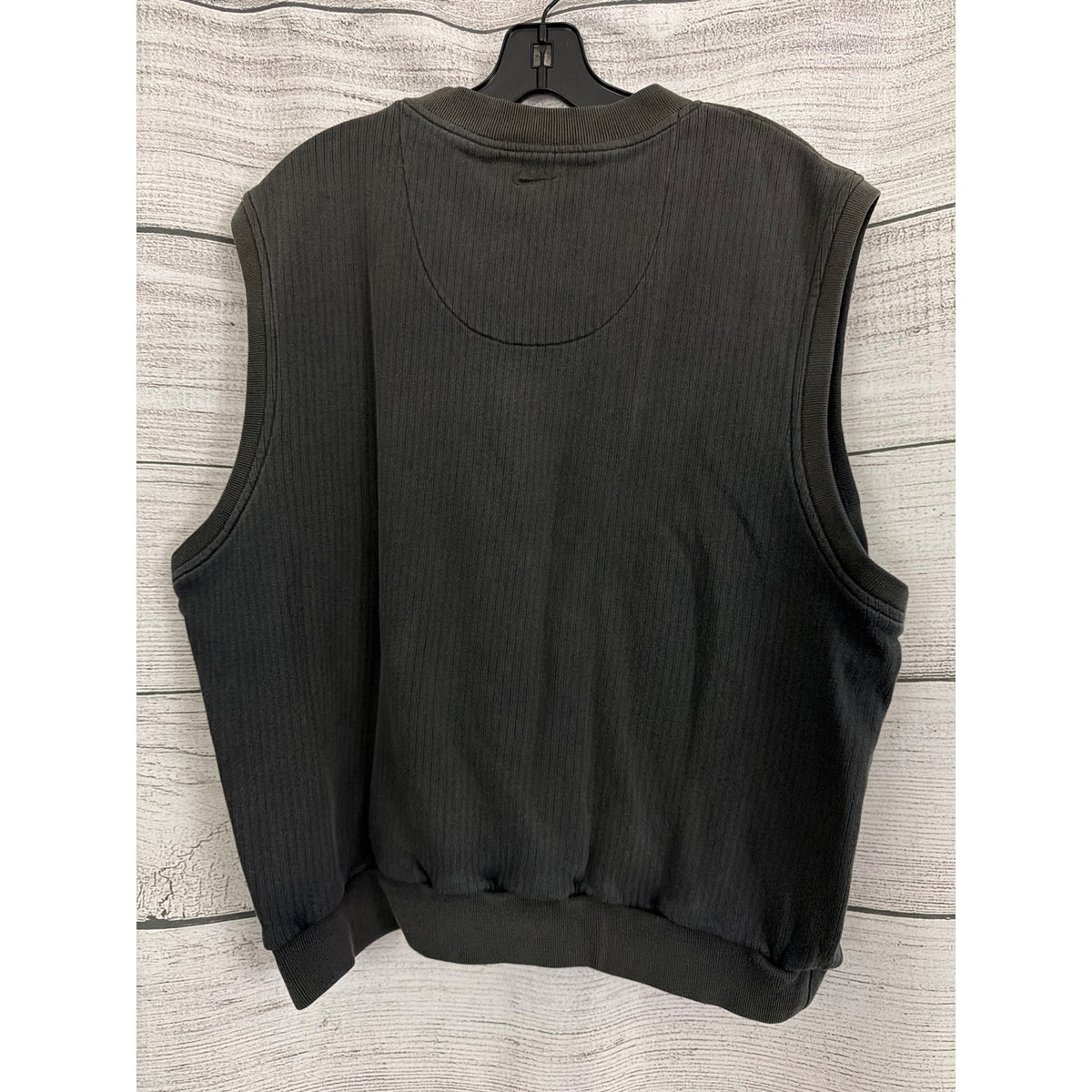 Mens Vintage Nike Golf Black Sleeveless V-Neck Sweater Size L