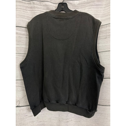 Mens Vintage Nike Golf Black Sleeveless V-Neck Sweater Size L