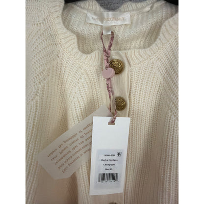 NWT LoveShackFancy Daelyn Cardigan Champagne Size XS