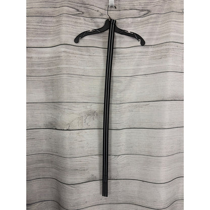 Mens Gap Black & Gray Striped Belt With Silver Buckle Size M