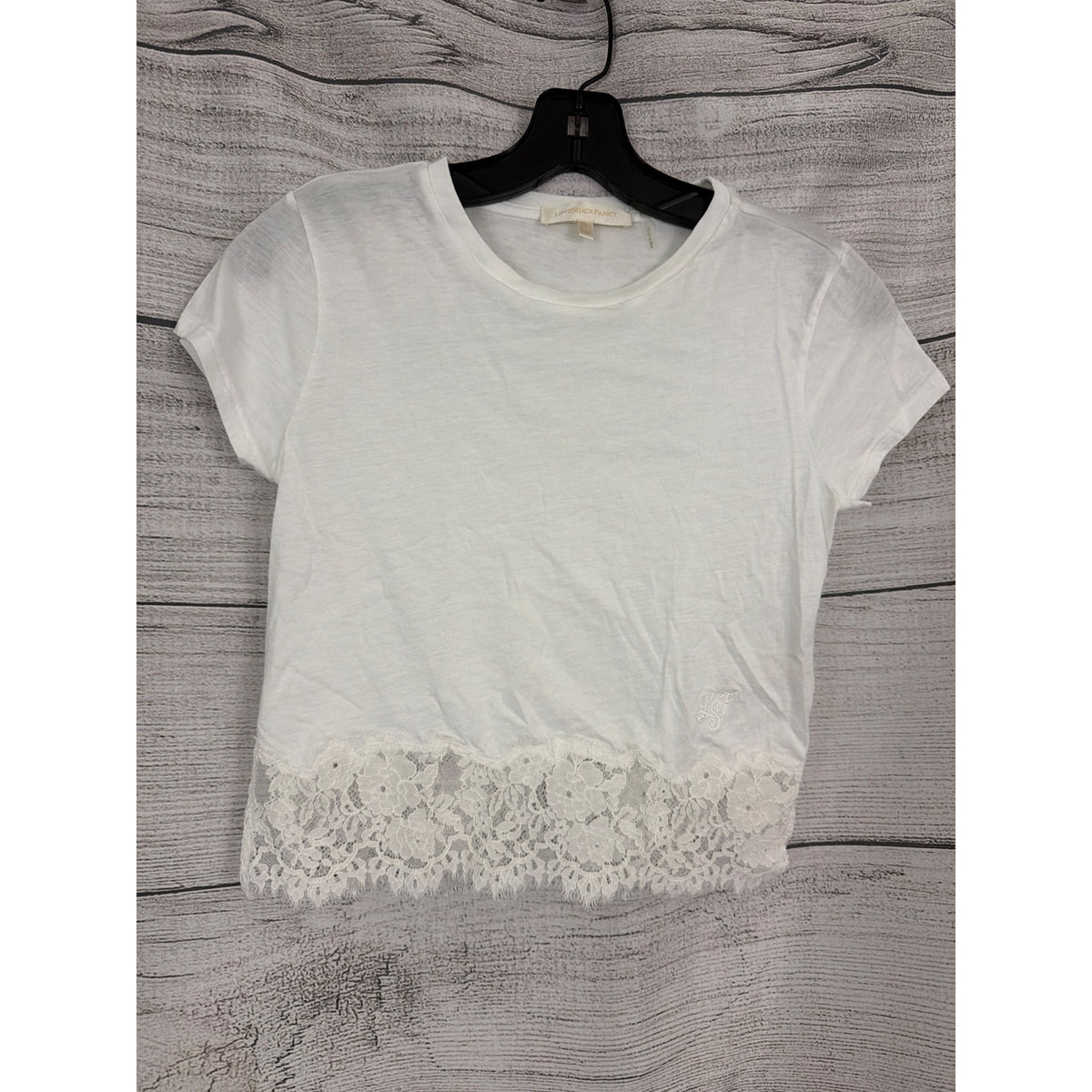 LoveShackFancy Avelina Cotton Lace Tee Size XS