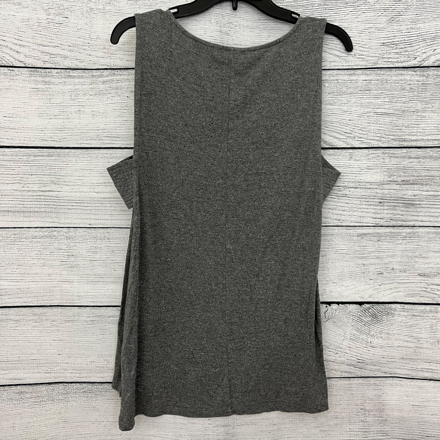 Saks Fifth Avenue Gray Sleeveless Cutout Side Top Size L