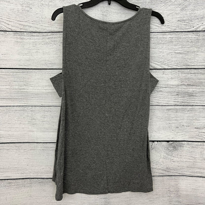Saks Fifth Avenue Gray Sleeveless Cutout Side Top Size L