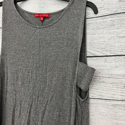 Saks Fifth Avenue Gray Sleeveless Cutout Side Top Size L