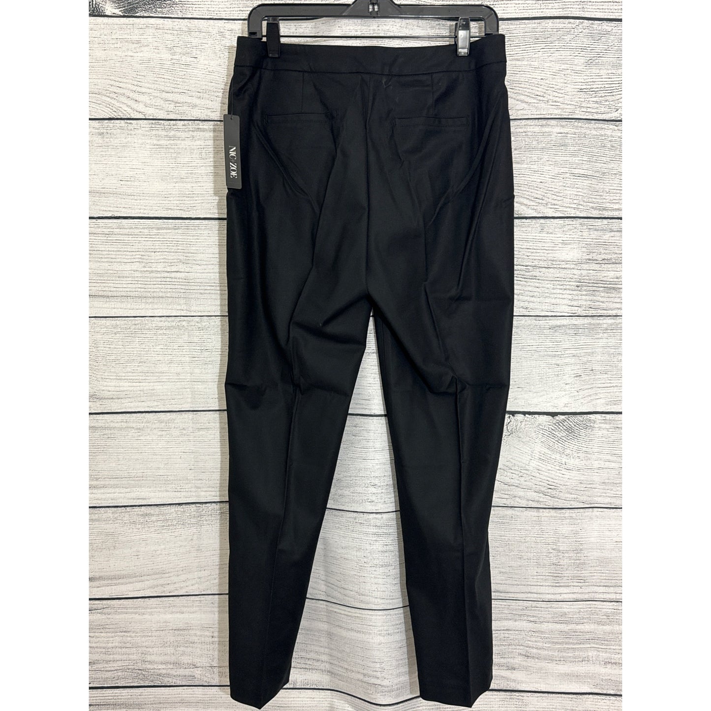 NWT Nic+Zoe Black Onyx Slim Fit Trousers, Size 8