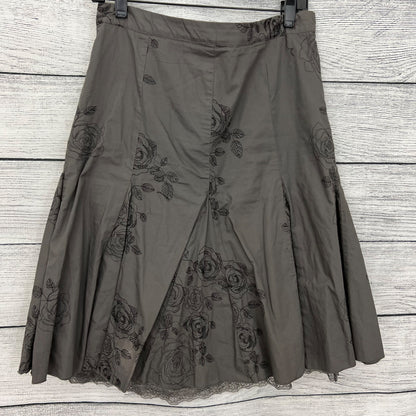 Vintage Forever 21 Floral Embroidered Midi Skirt Size L