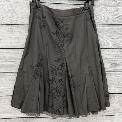 Vintage Forever 21 Floral Embroidered Midi Skirt Size L