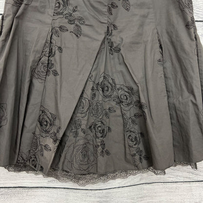 Vintage Forever 21 Floral Embroidered Midi Skirt Size L