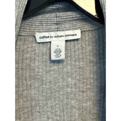 Cotton By Autumn Cashmere Open Front Ribbed Cardigan Sweater Size S