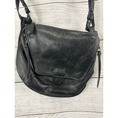 Kooba Black Leather Shoulder Bag With Adjustable Strap & Magnetic Closure