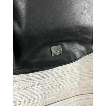 Kooba Black Leather Shoulder Bag With Adjustable Strap & Magnetic Closure