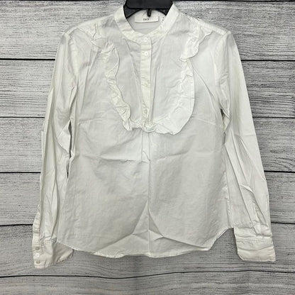 White half button down