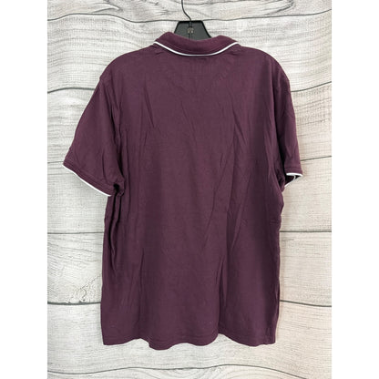Mens Ted Baker London Derry Polo Shirt Maroon Size 6/XXL