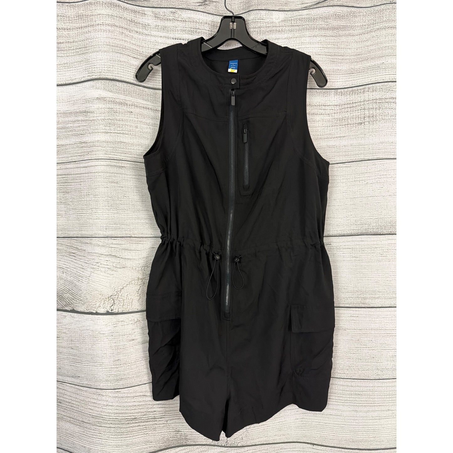 Old Navy StretchTech Quick Dry Zip Front Romper With Pockets Size L