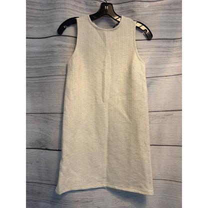 NWT Mango Tweed Cream Sleeveless Shift Dress Size 0