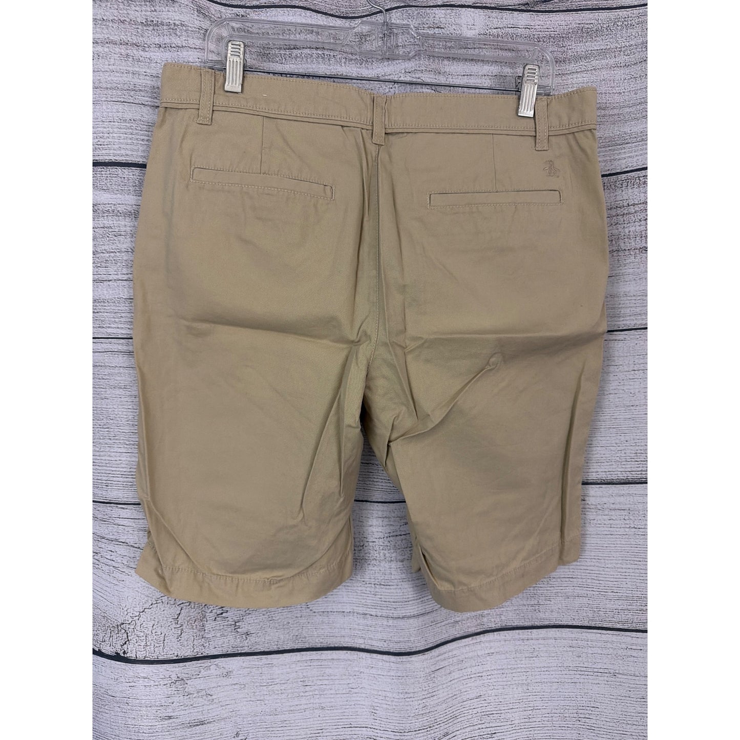 Mens An Original Penguin Khaki Chino Shorts Size 33