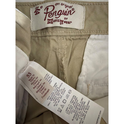Mens An Original Penguin Khaki Chino Shorts Size 33