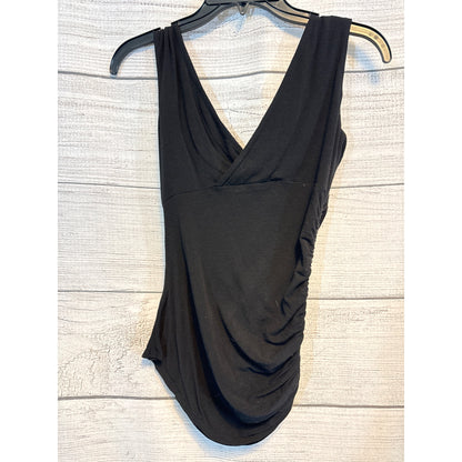 Elie Tahari Sleeveless Ruched Blouse Tank Top S