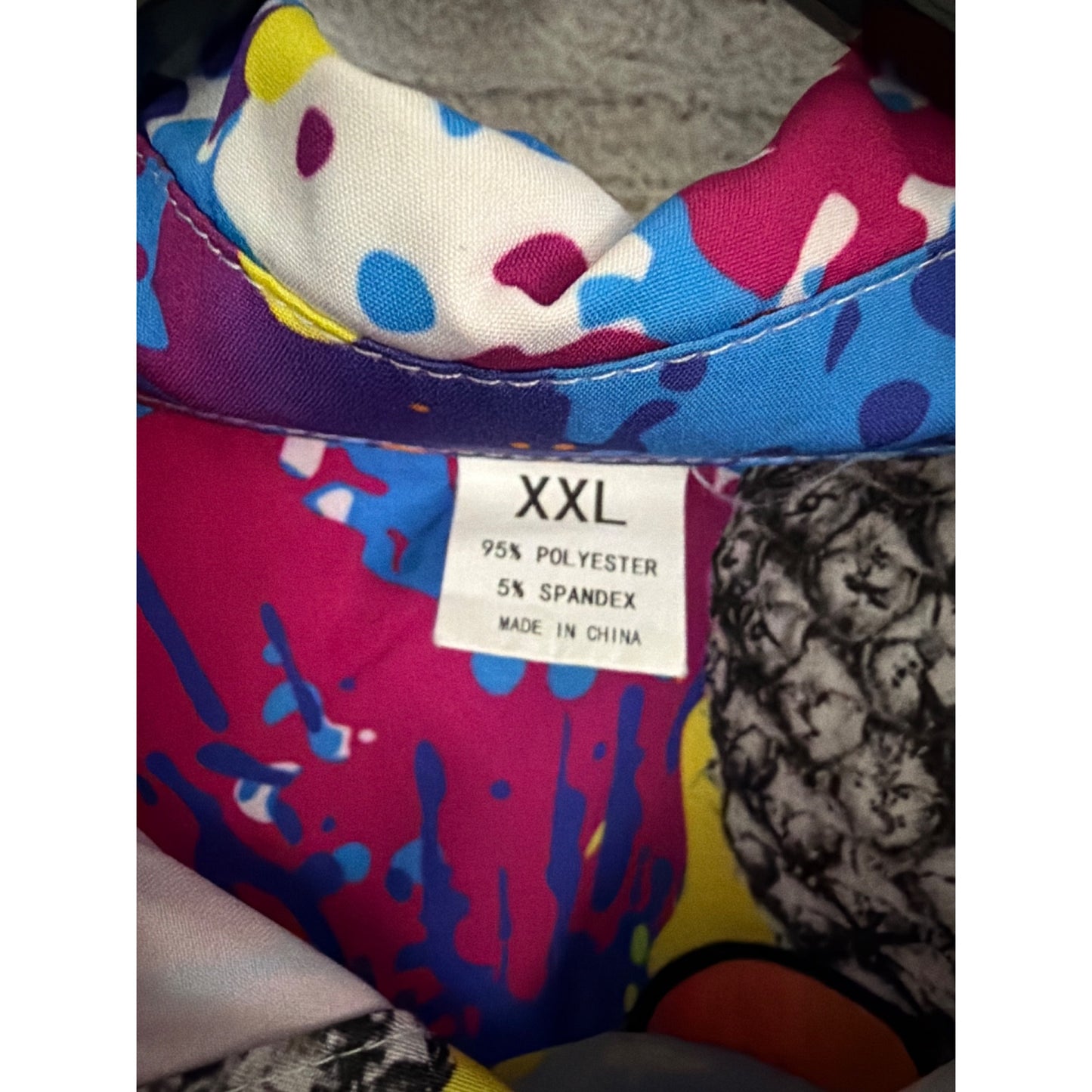 Mens Goodstoworld Colorful Pineapple Print Shirt XXL & Shorts XL Set