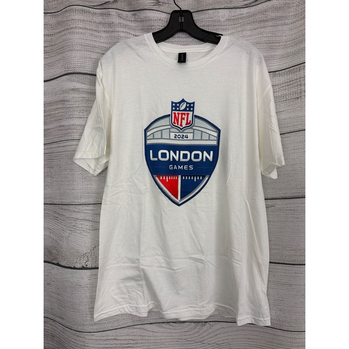 Mens NWOT NFL 2024 London Games Gildan White T-Shirt Size L