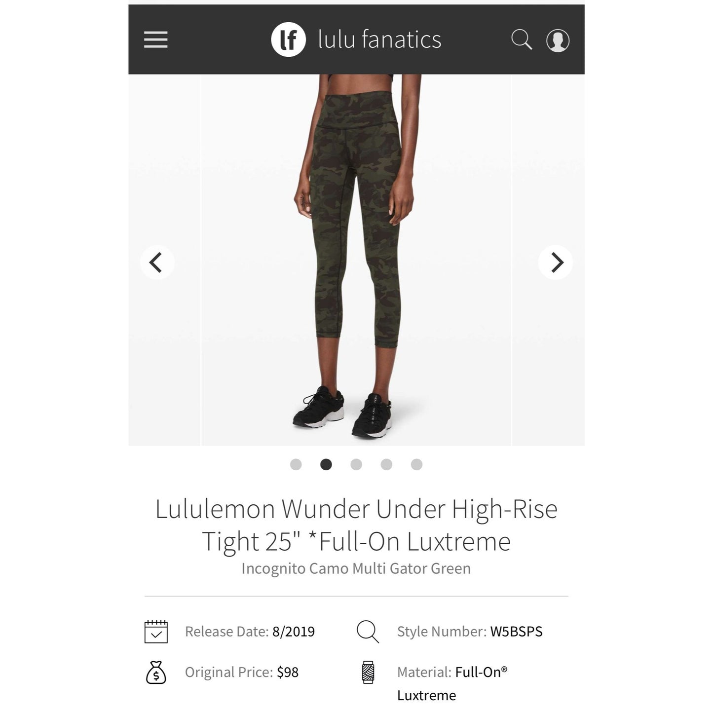 NWOT Lululemon Wunder Under High Rise Tight