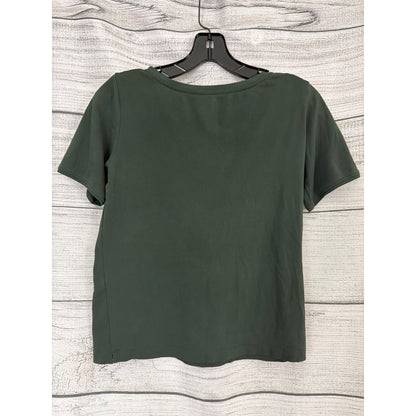 Eileen Fisher Dark Green Short Sleeve Silk Tshirt Size XXS