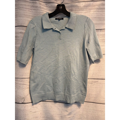 525 America Light Blue Textured Polo Shirt Size S