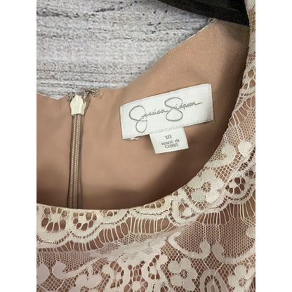 Jessica Simpson Lace & Pleated Sleeveless Dress Size 10