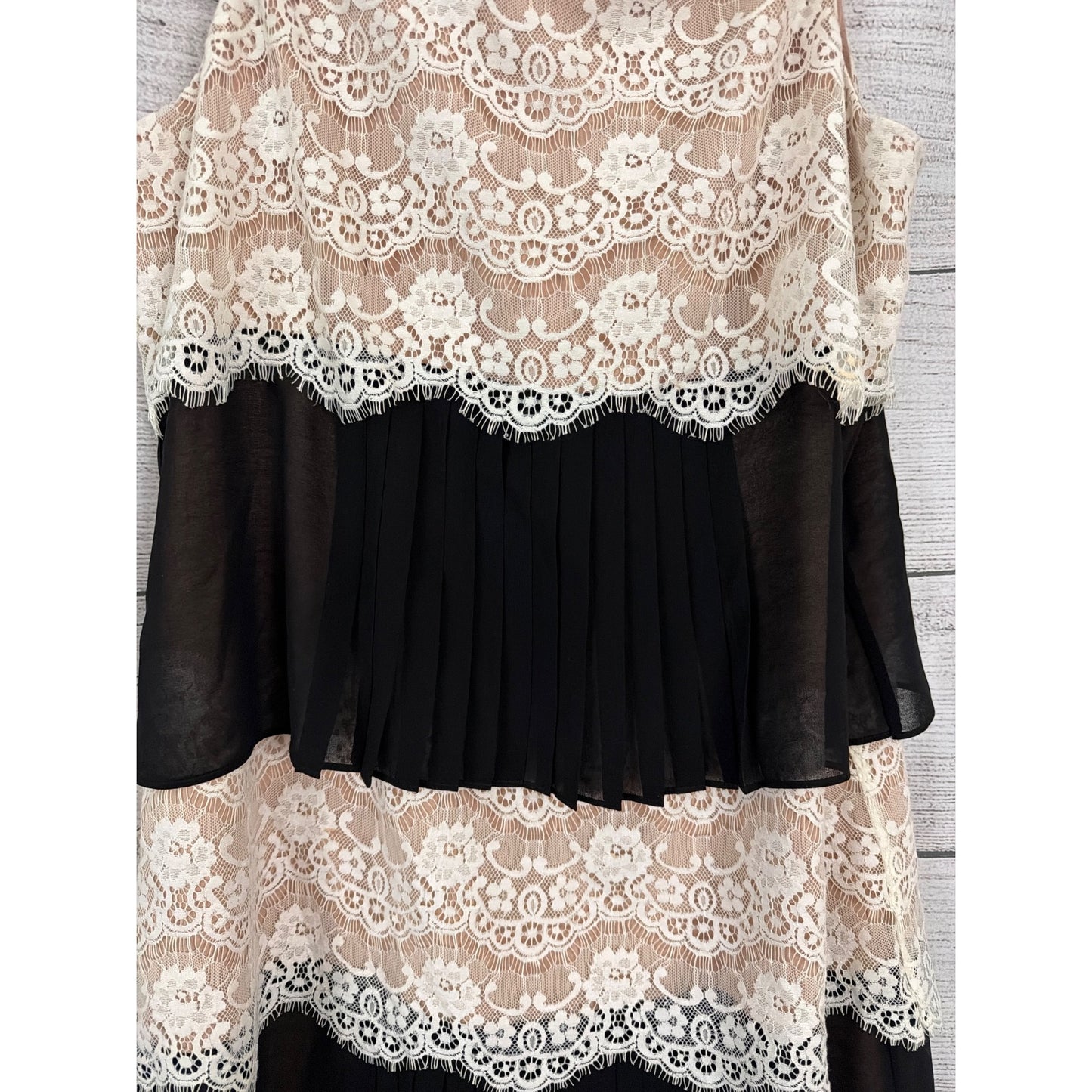 Jessica Simpson Lace & Pleated Sleeveless Dress Size 10