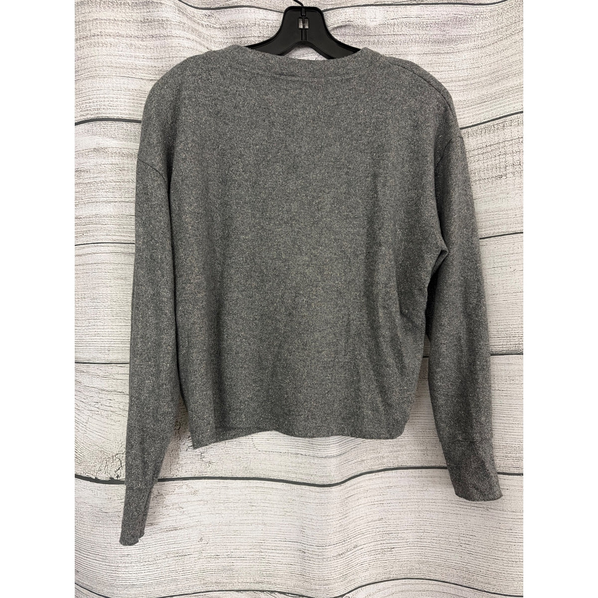 Michael Stars Gray Long Sleeve Metallic Knit Top XS