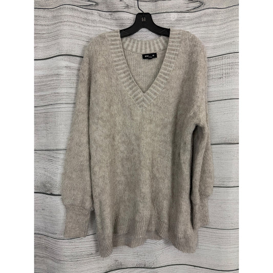 Express Oversized Fuzzy V-Neck Sweater Size M