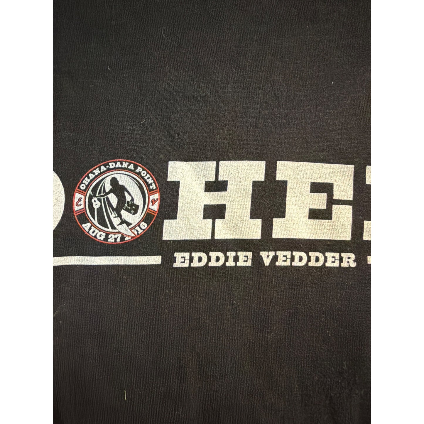 Doheny Eddie Vedder Black T-Shirt Size XS