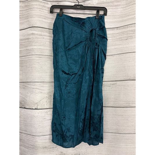NWT Band of the Free Celene Deep Teal Layered Midi Skirt Size S