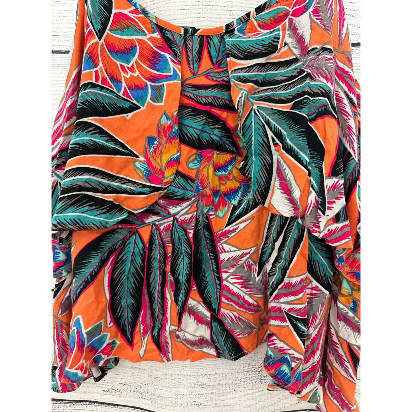 Jack by BB Dakota Orange Blossom Ida Ruffle Cami Tank Size L
