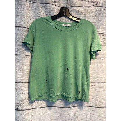 Perfect White Tee Sage Green Distressed Short Sleeve T Shirt Size S