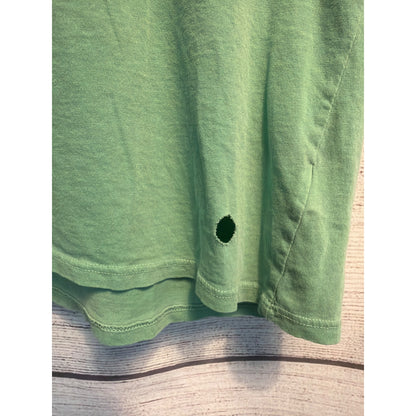 Perfect White Tee Sage Green Distressed Short Sleeve T Shirt Size S