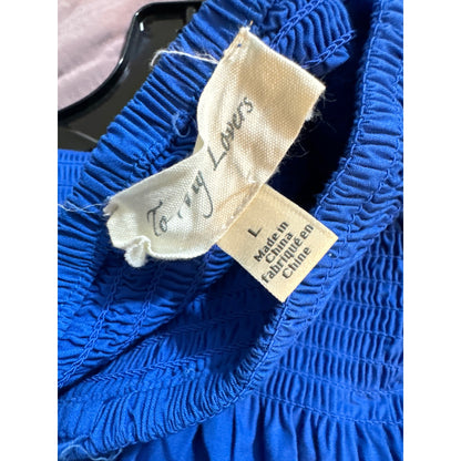 To My Lovers Blue Smocked Maxi Dress Size L