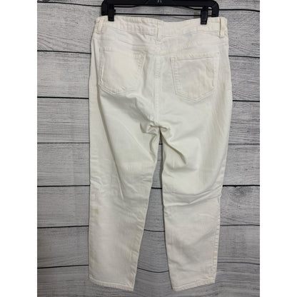 NYDJ White Straight-Leg Jeans Size 10