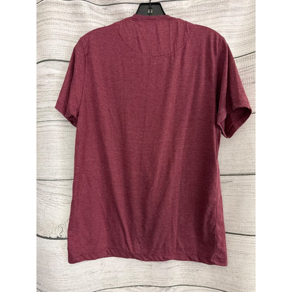 Mens Tribal Elephant Print Pocket T-Shirt Maroon