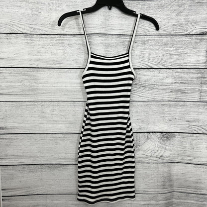 Billabong Black & White Striped Ribbed Bodycon Mini Dress Size XS