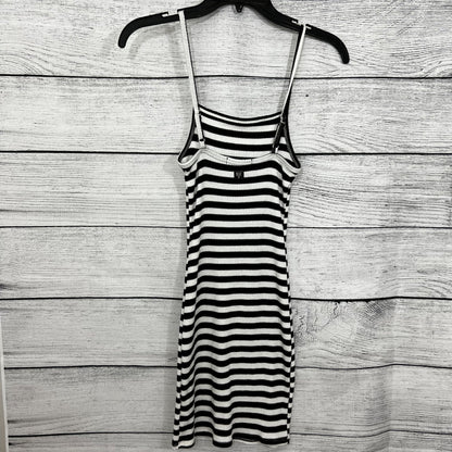 Billabong Black & White Striped Ribbed Bodycon Mini Dress Size XS
