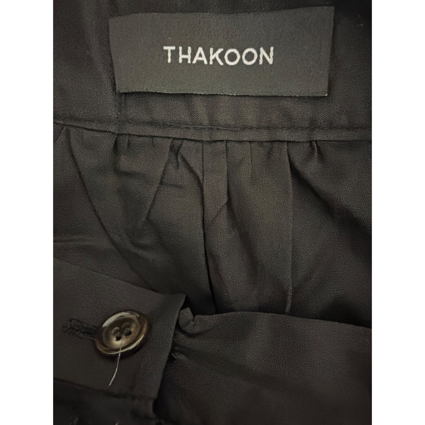 Thakoon Black Perforated Button-Front Midi Skirt