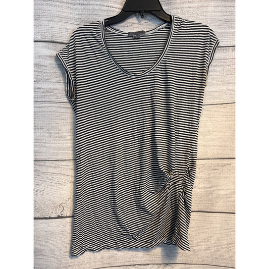 Vince Striped Cap Sleeve and knotted Tshirt Size XS