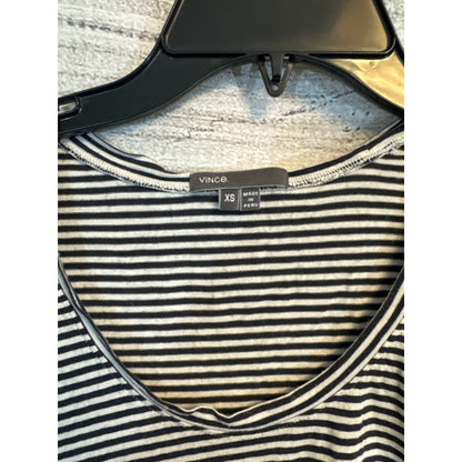 Vince Striped Cap Sleeve and knotted Tshirt Size XS