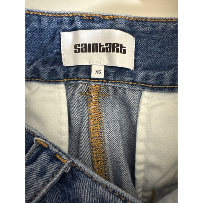 Saint Art Relaxed Fit Denim Jeans Vintage Wash Wide Leg Pants XS