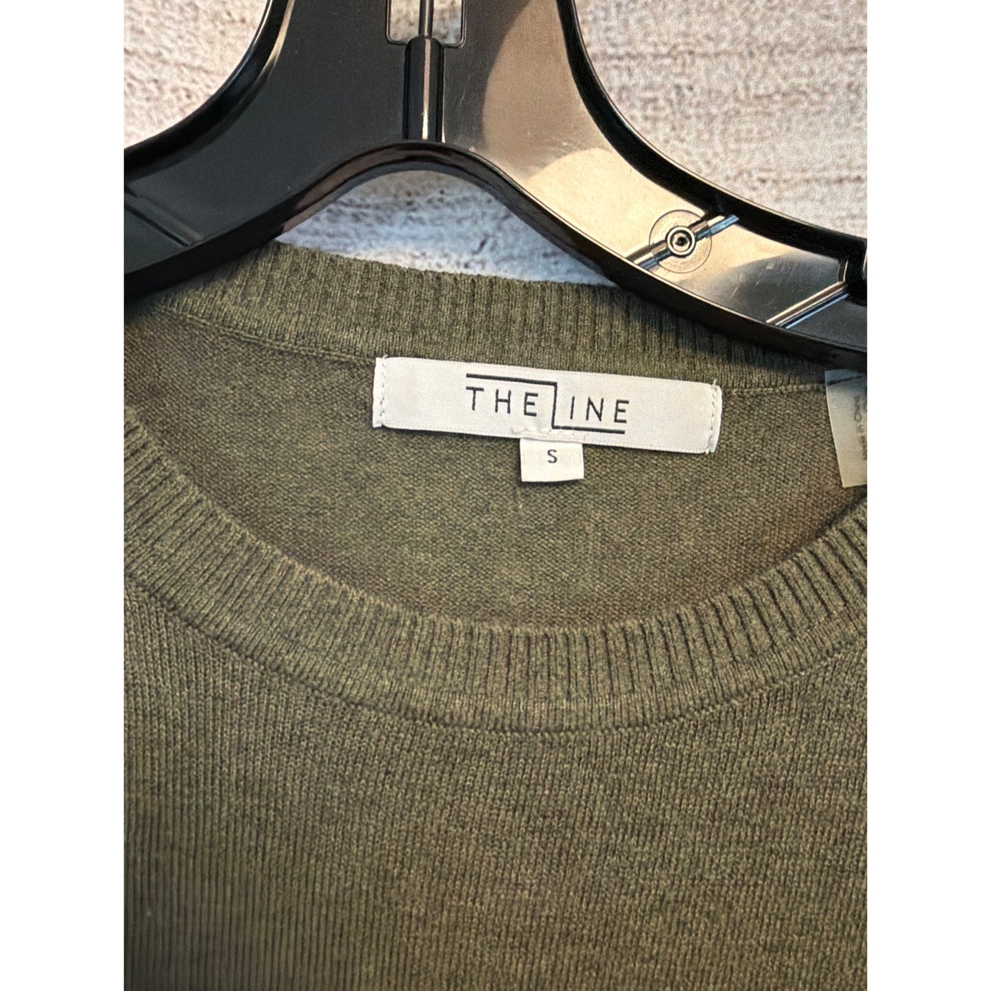 The Line Olive Green Cotton/Silk Sweater Size S