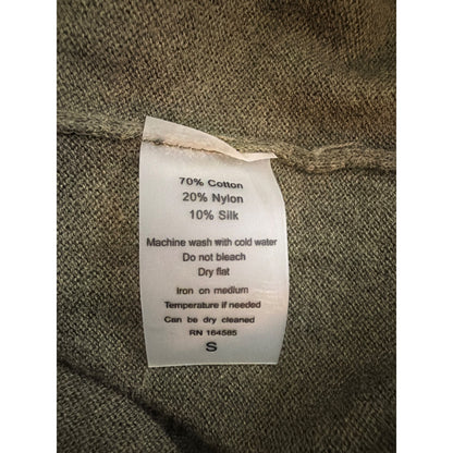 The Line Olive Green Cotton/Silk Sweater Size S